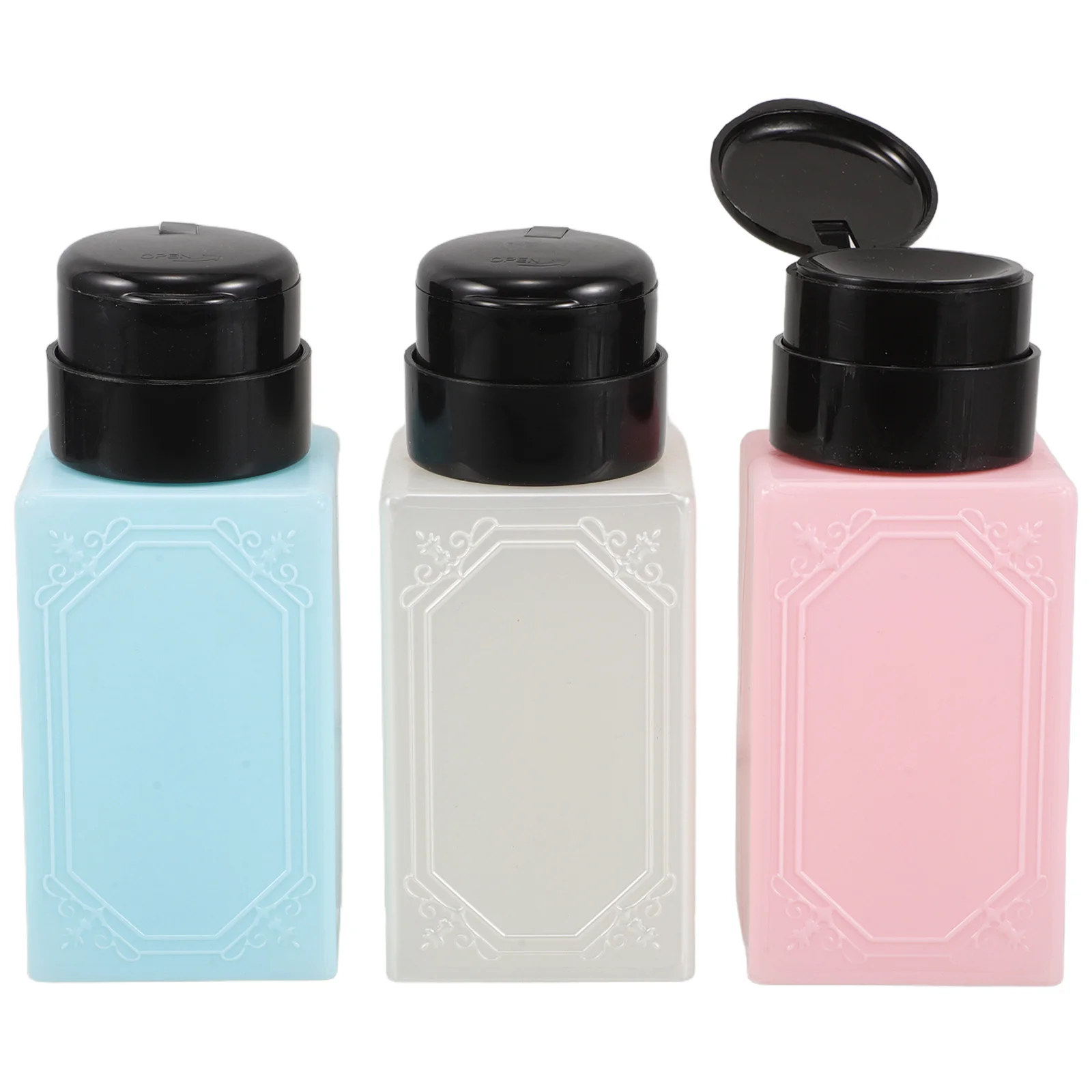 3 قطعة 220 مللي أدوات صالون الأظافر نظافة زجاجة ماء مضخة موزع لمزيل طلاء الأظافر مانيكير لوازم فارغة #2