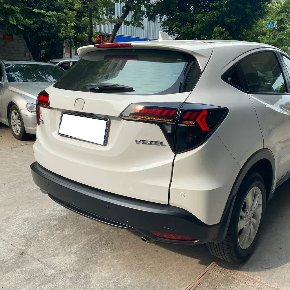 

For Honda Vezel Hr-V Xr-V 2015-2021 Auto Rear Back Lamps Upgrade Audi Style Brake Light Accessories LED Car Taillights Assembly