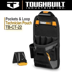 ToughBuilt TB-CT-22 Technician Pouch with ClipTech 11 Pockets and Loops Adjustable Holster, Snug-fit Screwdriver Loops