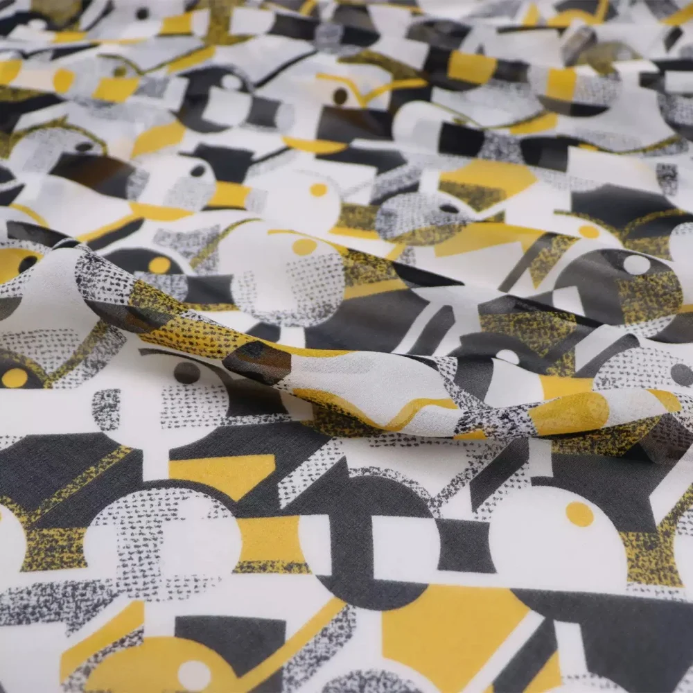 New Irregular Pattern Custom Regular Original Good Texture Silk Georgette Fabric for Lady Girl Men Clothes Garment Apparel Saree