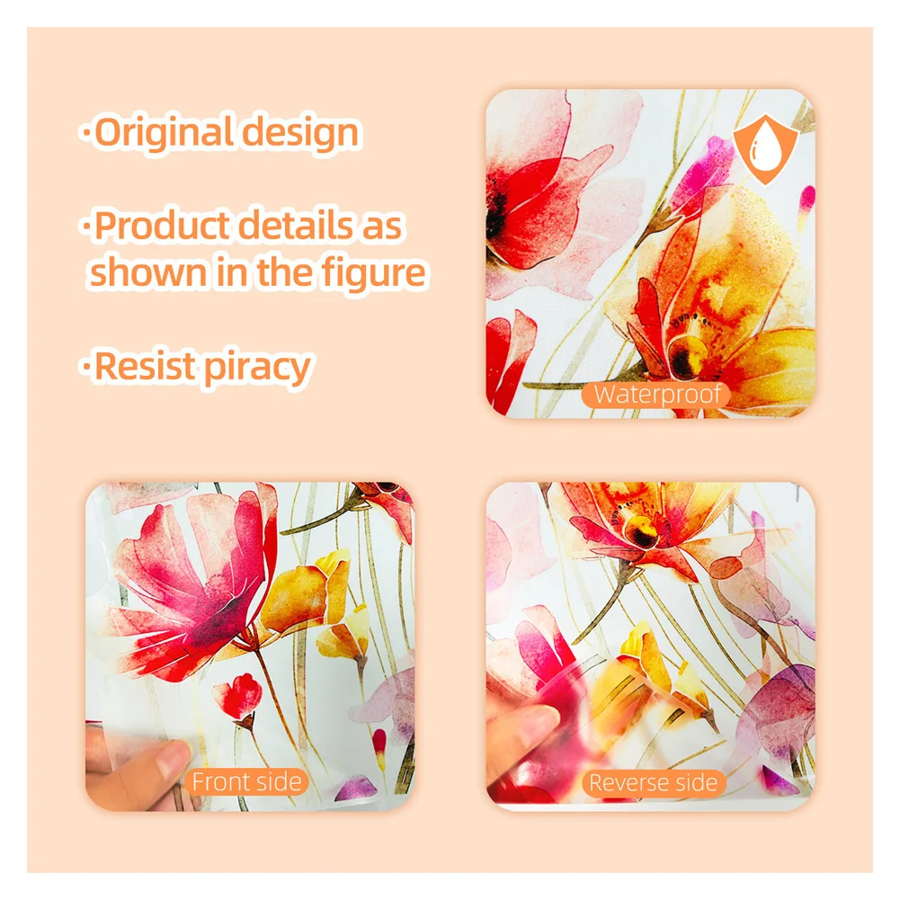 Watercolor Flowers Butterfly Wall Sticker Living Room Background Beautify Decoration Mural Bathroom Bedroom Decor Home Decals
