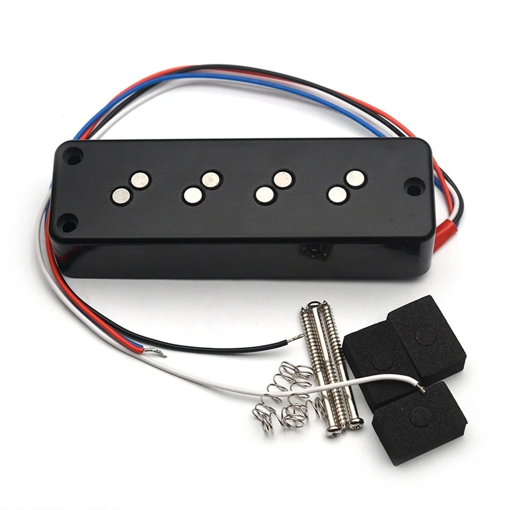 

Dual Coil Alnico 5 Bass Pickup Studio Recording Powerful Clear Bass Tone Bass Pickup Alnico 5 Magnets 4-conductor Output