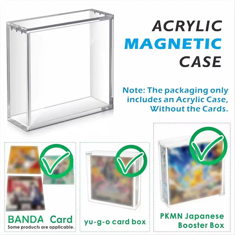 ETB Schutzhülle, 5mm Acryl Magnetische Vitrine für Japanische Booster-Boxen, Transparente Ultra-Acryl-Boxen zur Präsentation Kompatibel – Detail 4