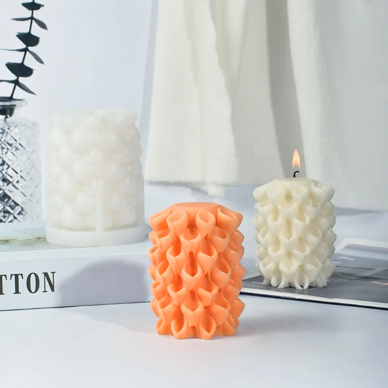 Lodi Column Scented Candle Silicone Mold Handmade Plaster Table Creative Cake Decoration Mold