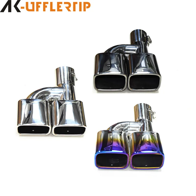 Suitable for NOAH VOXY80 series tail throat NOAH stainless steel plated blue one out two exhaust pipe modified square mouth tail