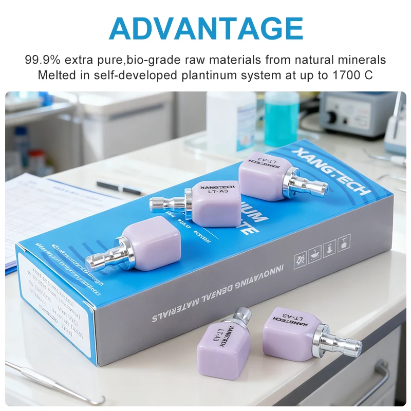 XANGTECH Neue 5 Stück Lithium-Disilikat-Blöcke C14 Glaskeramik Dentallabor für Sirona Cerec CAD/CAM für Kronenfurniermaterial
