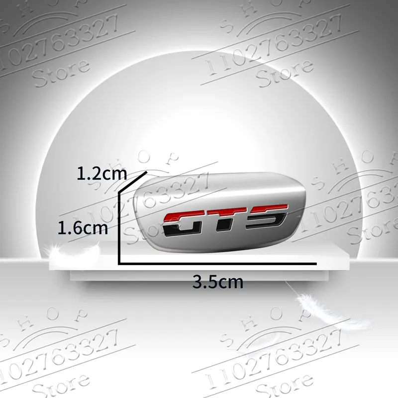 Auto Interior Metal GTS Emblem Car Steering Wheel Stickers Accessorie For VW Polo Golf CC Passat  Scirocco Tiguan Decoration
