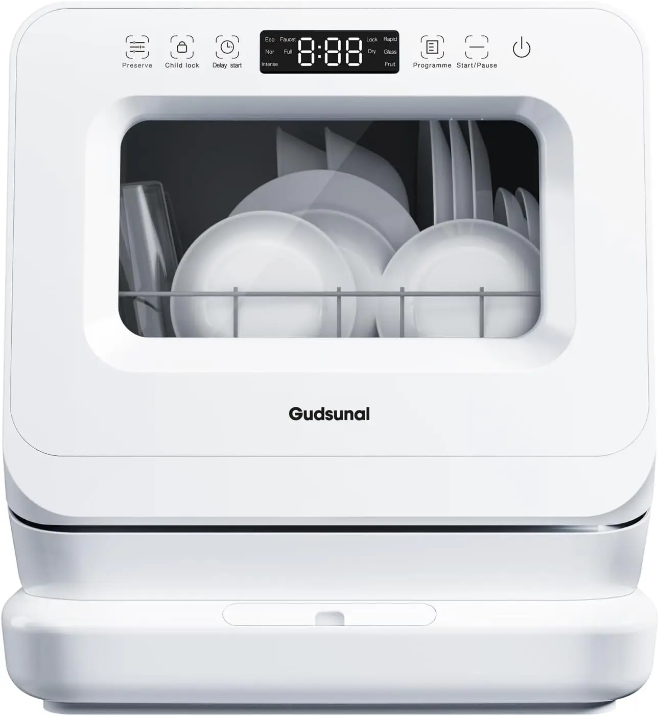 

Dishwasher No Hookup Needed, 192℉ HI-Temp Hygiene