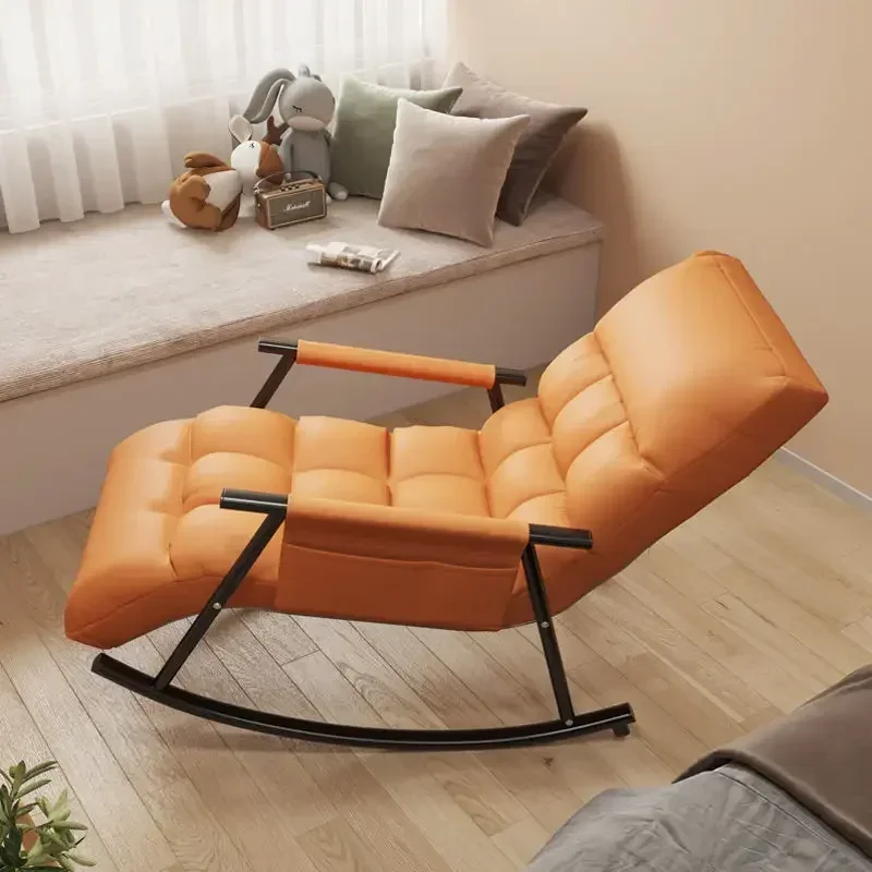 Nordic Lazy Sofas Rocking Chair Living Room Home Furniture Technical Fabric Waterproof Modern Simple Bedroom Apartment Lounge