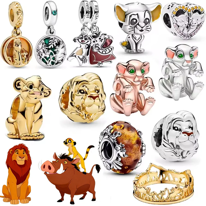 

Disney The Lion King Series 925 Silver 2026 Charms Beads For Women’S Bracelet DIY Festival Party Surprise Jewelry Pendants Gifts