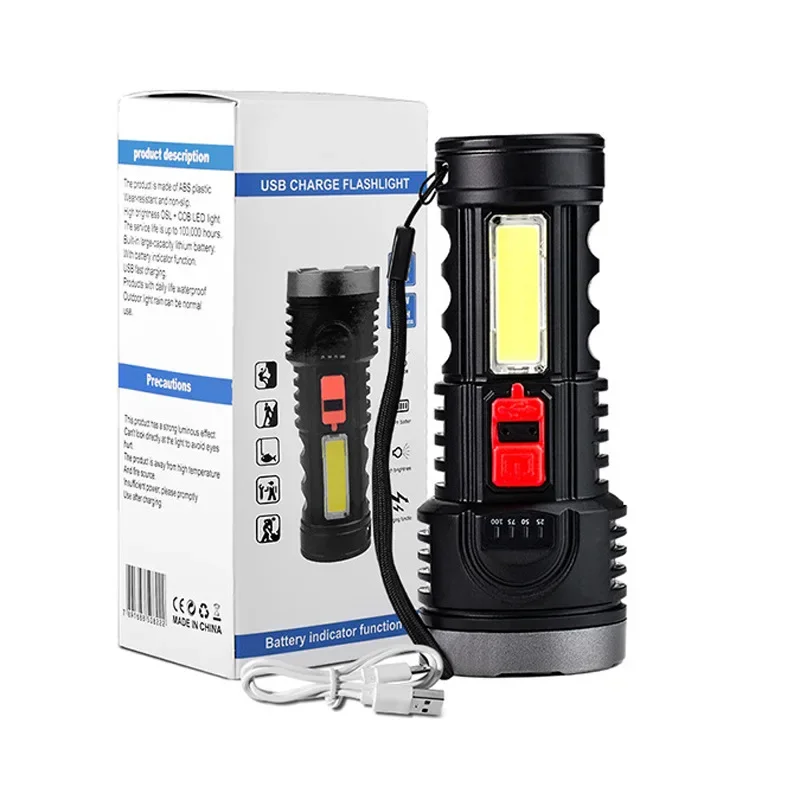 Portable USB Tactical Torch Glare Flashlight - Outdoor Lighting