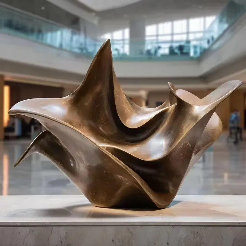 Custom Stainless Steel Sculpture Modern Polished Copper-Color Special Shape