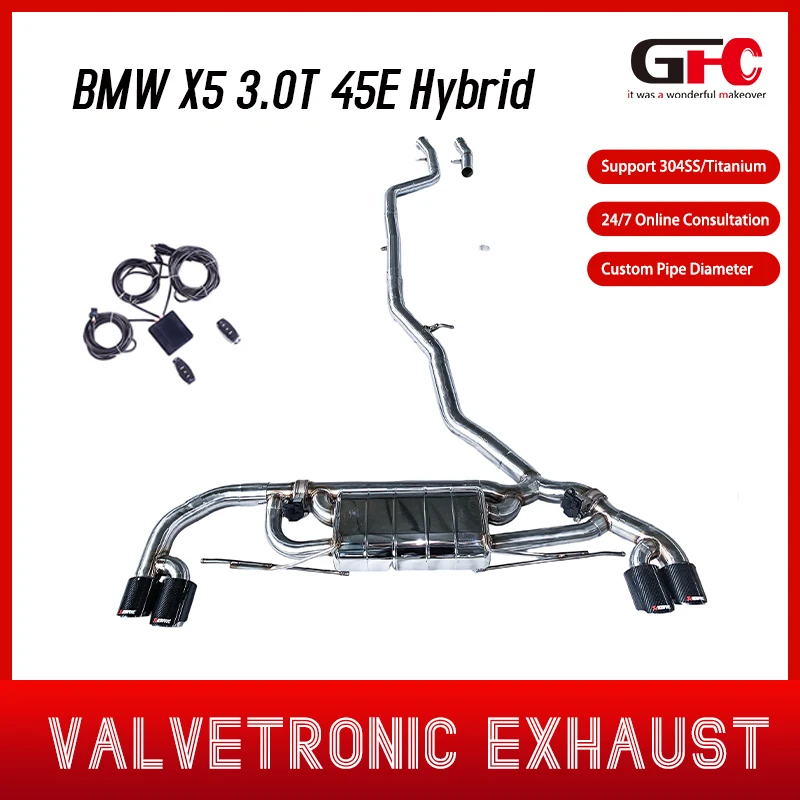

CatBack Exhaust System Full Fit for 2020 BMW X5 3.0T 45E 304 Stainless Steel Electronic Valve Exhaust pipes
