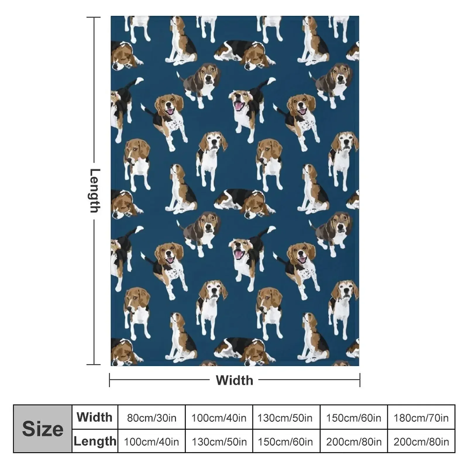 Beagle Throw Blanket couch cozy soft plush fuzzy picnic outdoor blanket