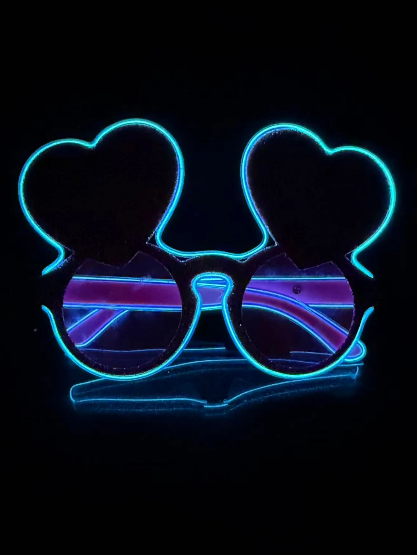 Wireless EL luminous glasses disco luminous LED online celebrity sunglasses pixel KTV bar atmosphere concert flash.