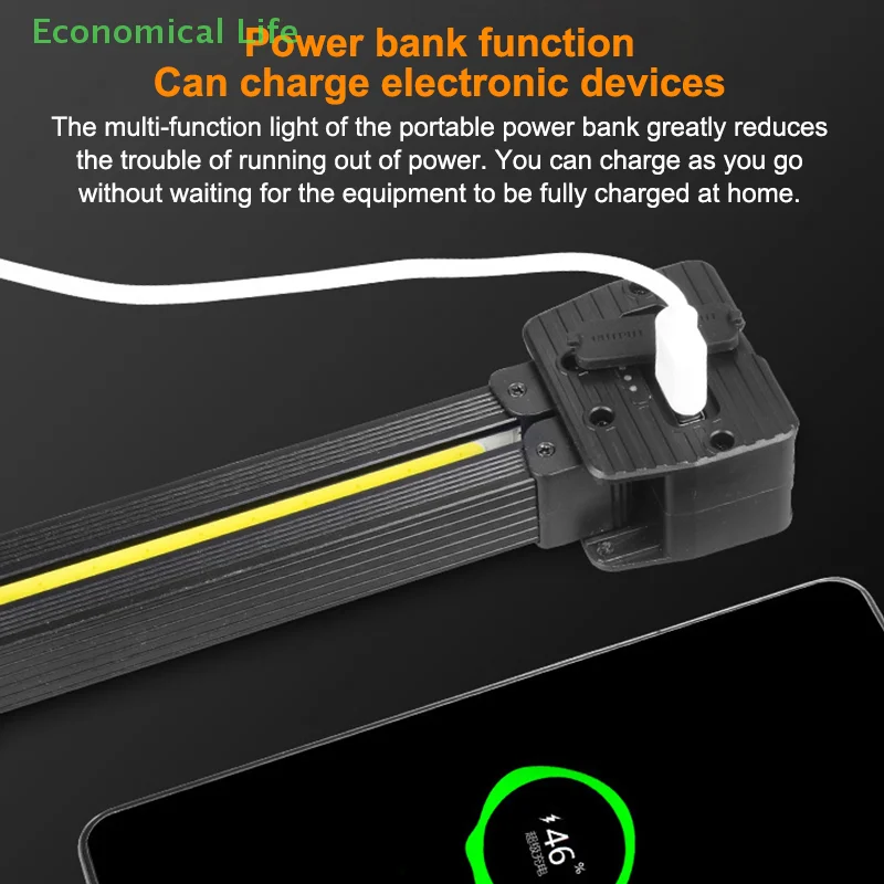 Lâmpada de ginástica para posar, lanterna led magnética portátil com gancho de suspensão, à prova d'água led 7th gear escurecimento academia para posar