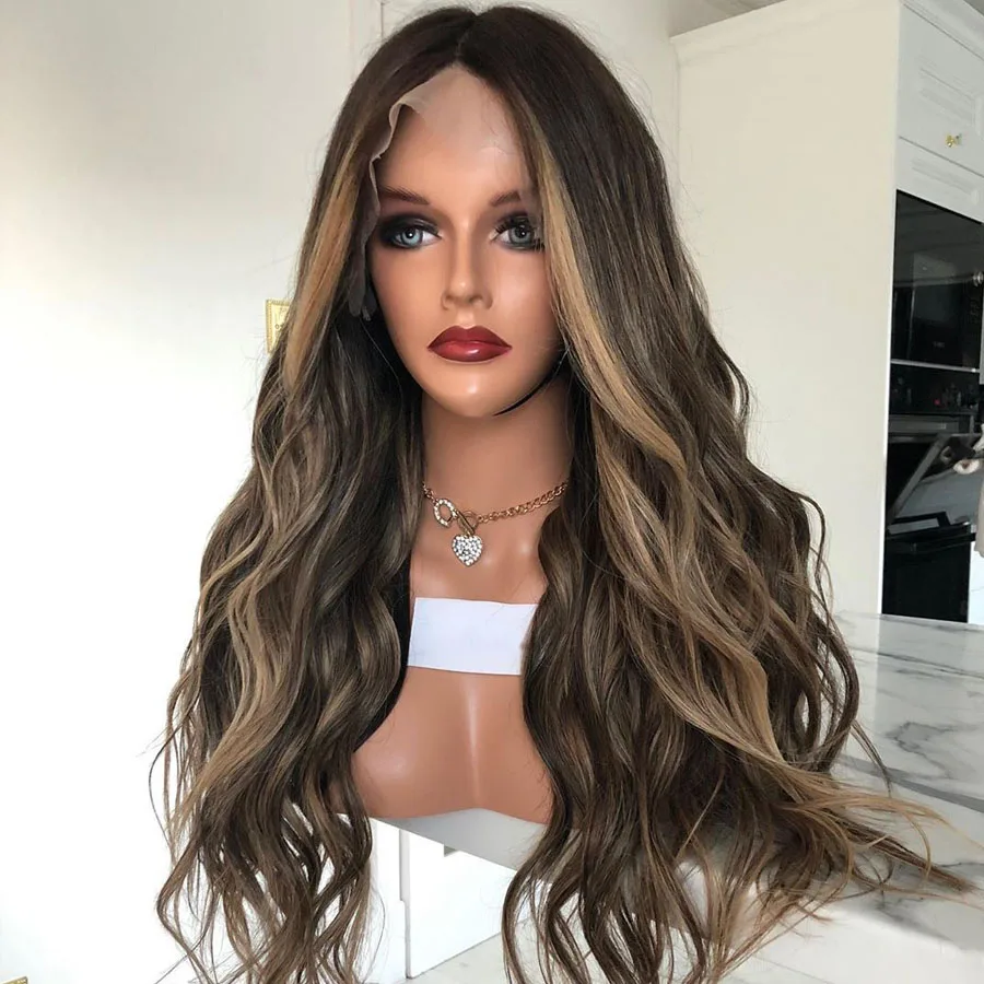 

Glueless Highlight Blonde 24Inch Body Wave Jewish Human Hair Wig 5x5 Silk Base with Baby Hair And HD Lace European Preplucked