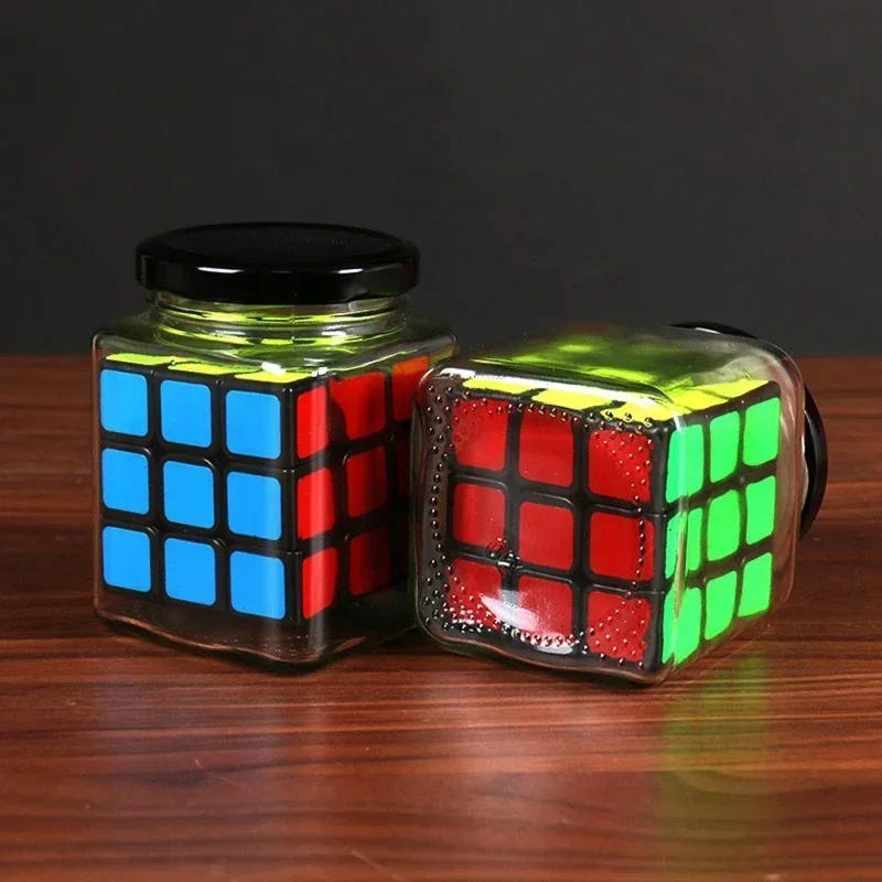 

Cube in a Bottle Magic Tricks Novelty Illusion Cube Disappear Magic Props Magic Gimmick Cube Party Magie