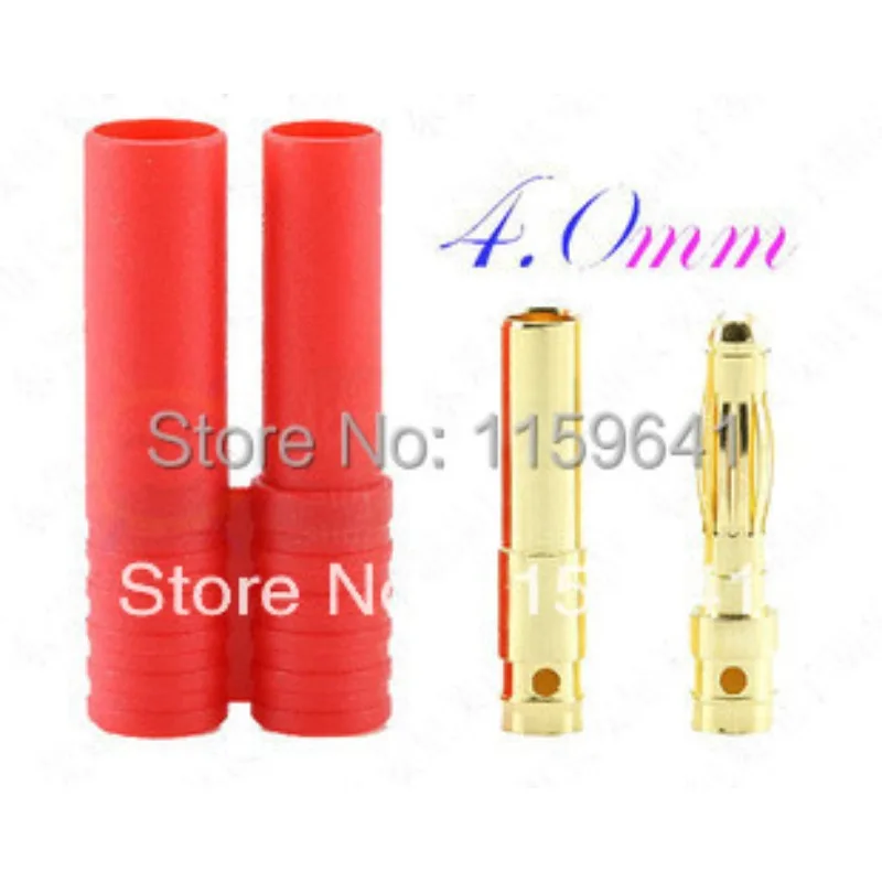 

10 Pairs X 4.0mm Gold Banana Connector with Protector/Cover