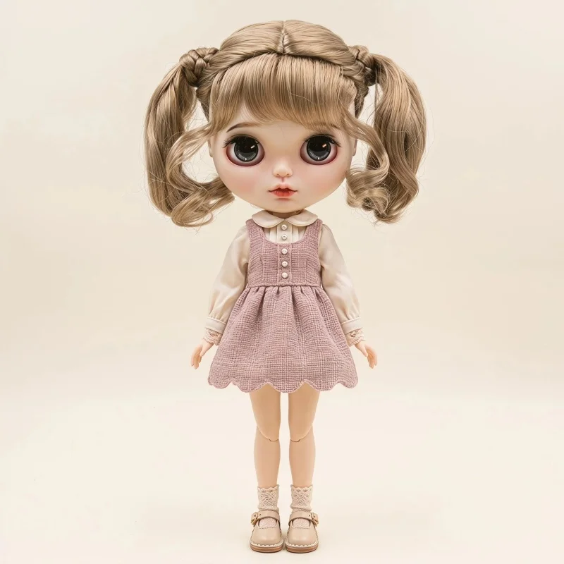

JD690 All Size Full bang Braids BJD Synthetic Mohair Doll Wig For OB11 YOSD MSD SD 5-6inch 6-7inch 7-8inch 8-9inch 9-10inch Hair
