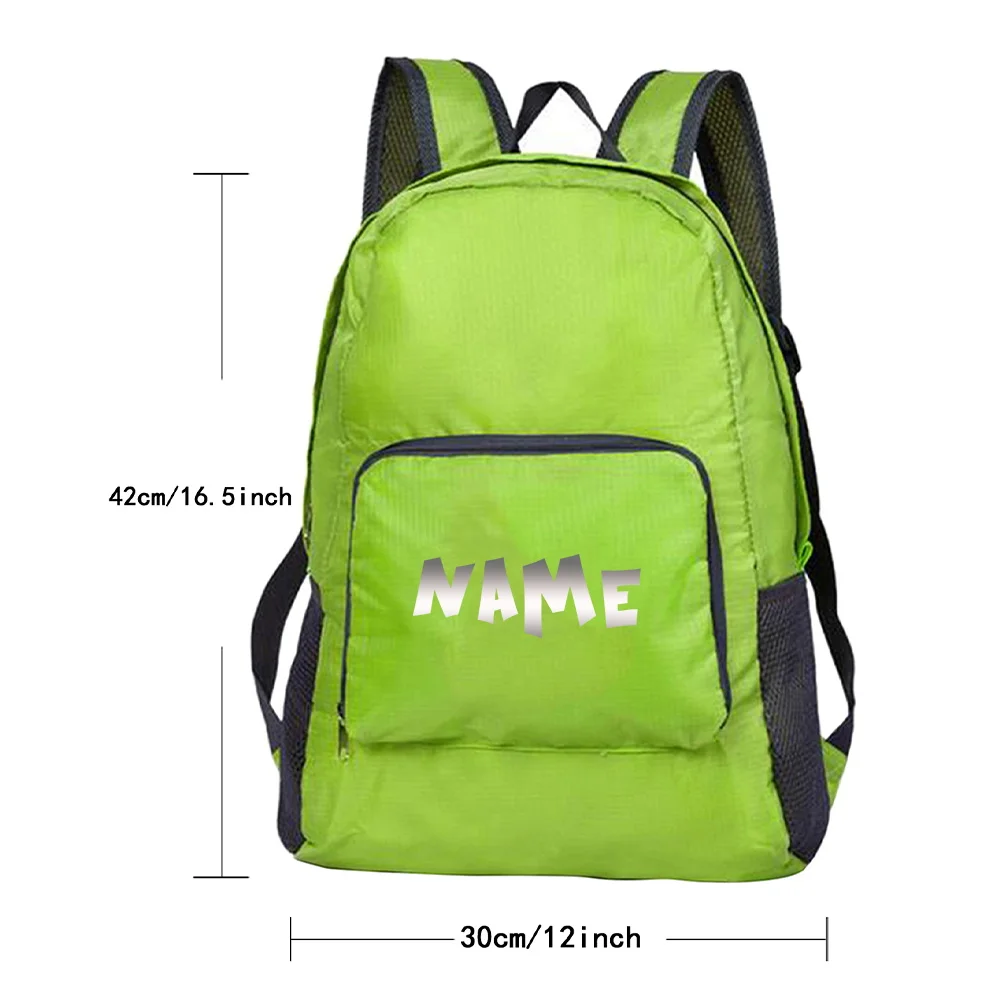Customized Name Portable Sports Bag Hiking Camping Dustproof Backpack Fashion Large Capacity Storage Bags Outdoor Travel Pack