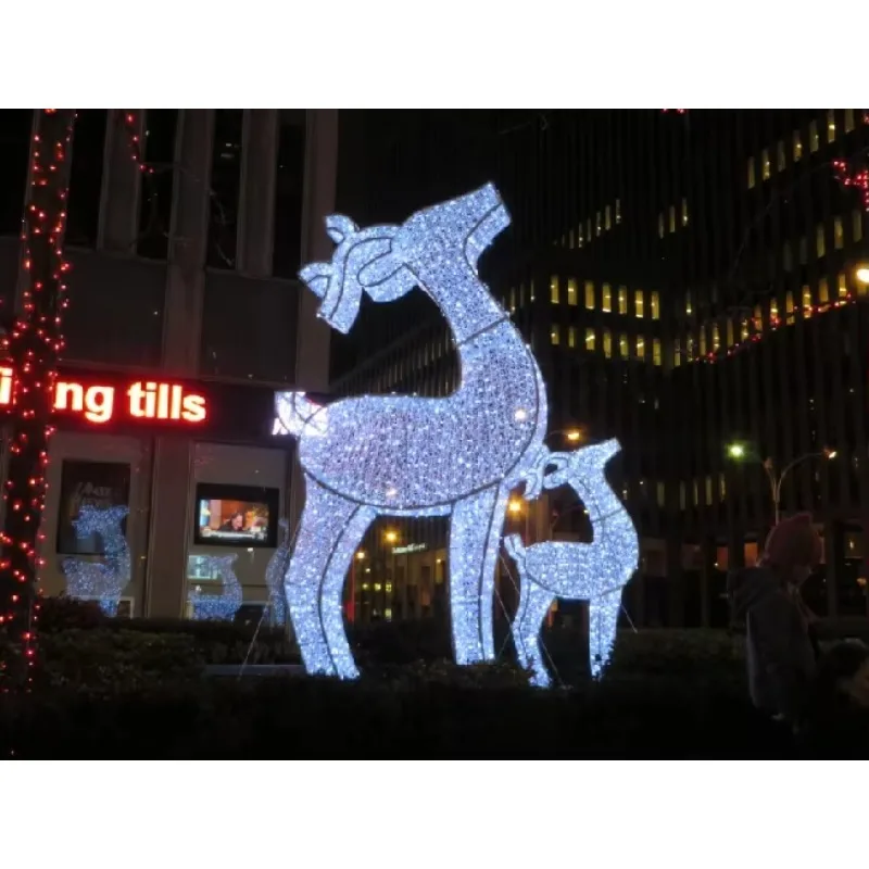 New Year Christmas Reindeer Light Holiday Decoration Light Emitting Diode Reindeer Sled Light Decoration Line Deer