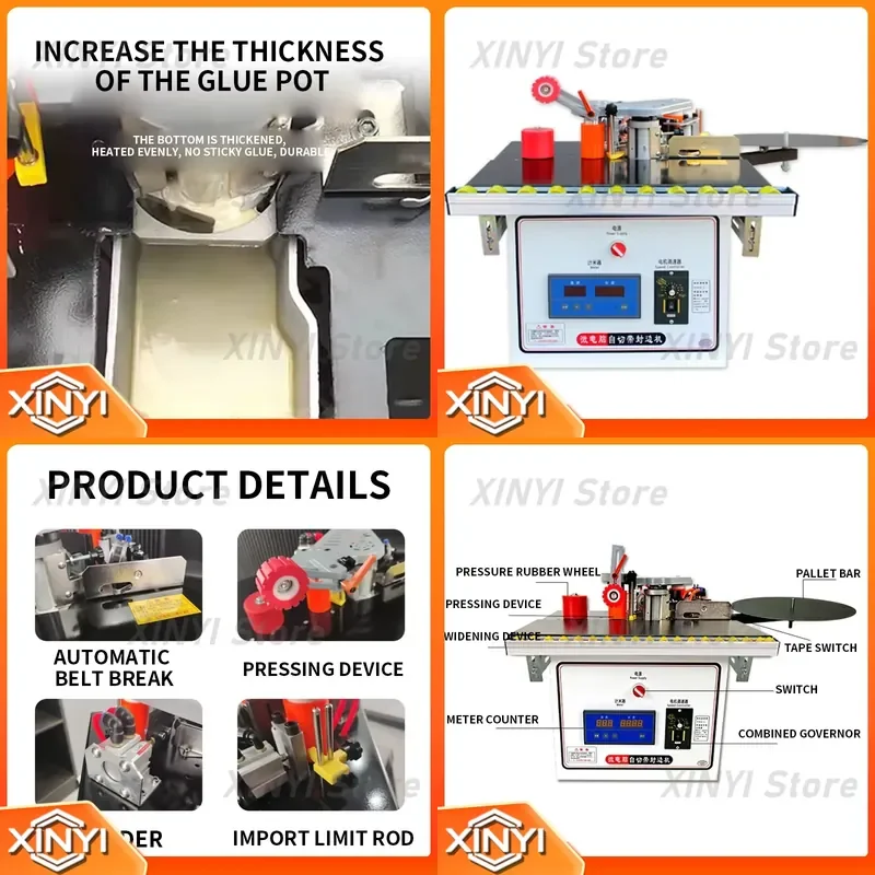Microcomputer Edge Banding Machine for Woodworking Home Improvement Portable Curved and Straight Dual-purpose Edge Banding
