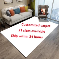 21 Size Custom Carpet Rug Printed Rectangle Area Rugs for Adult Yoga Mats Living Room Decor Dropshipping Personalized Doormat