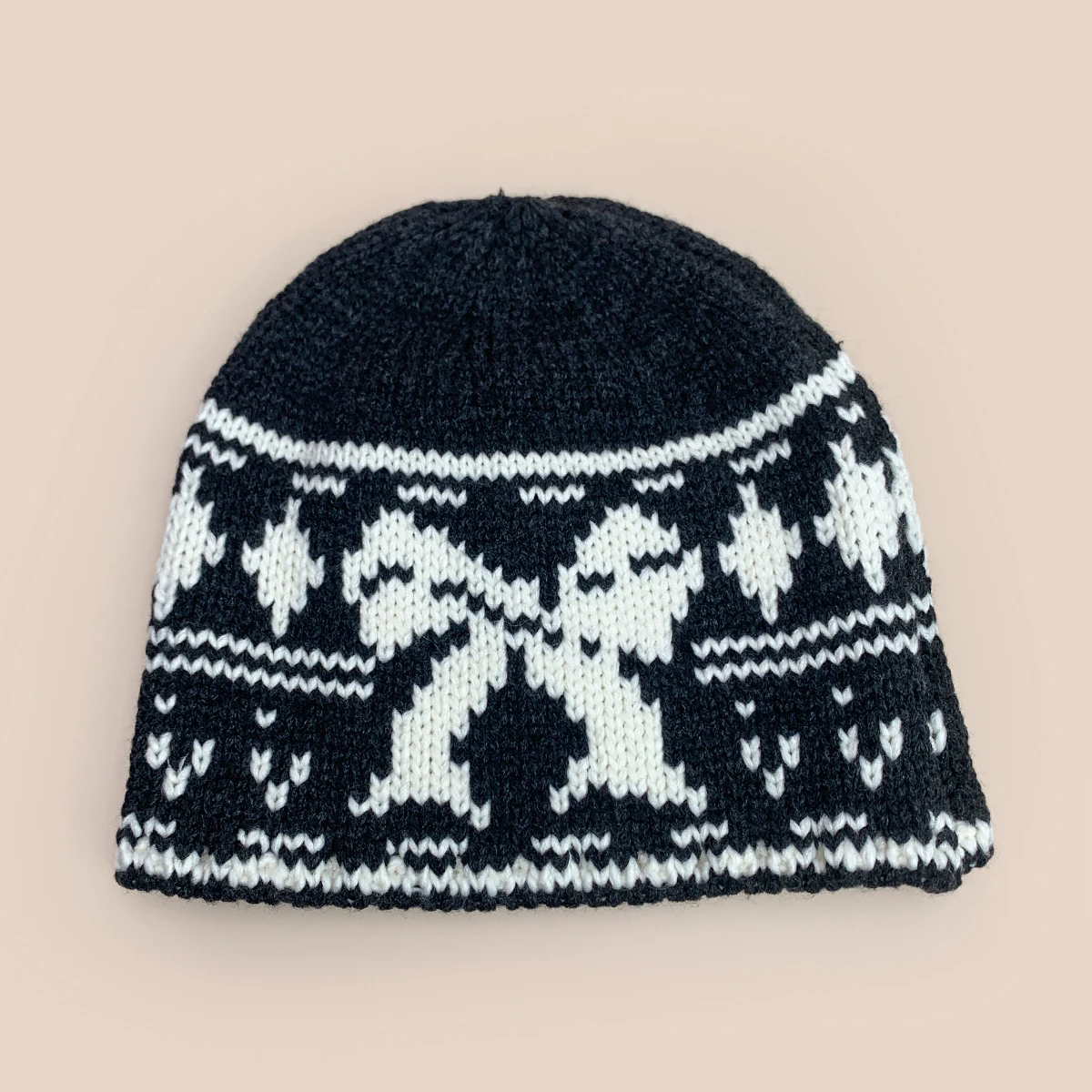 Retro Fair Isle Style Jacquard Bow Knitted Hats New Women Personal Warm Sweet Fashion Lazy Style Versatile ins Outdoor Beanies