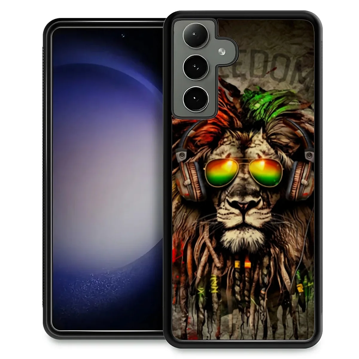 

Стильный чехол для Samsung Galaxy S20FE S21Plus S22 S23+ S24 S25Ultra. Новый защищенный от падения, беспроводной зарядный, цветной, с принтом льва.