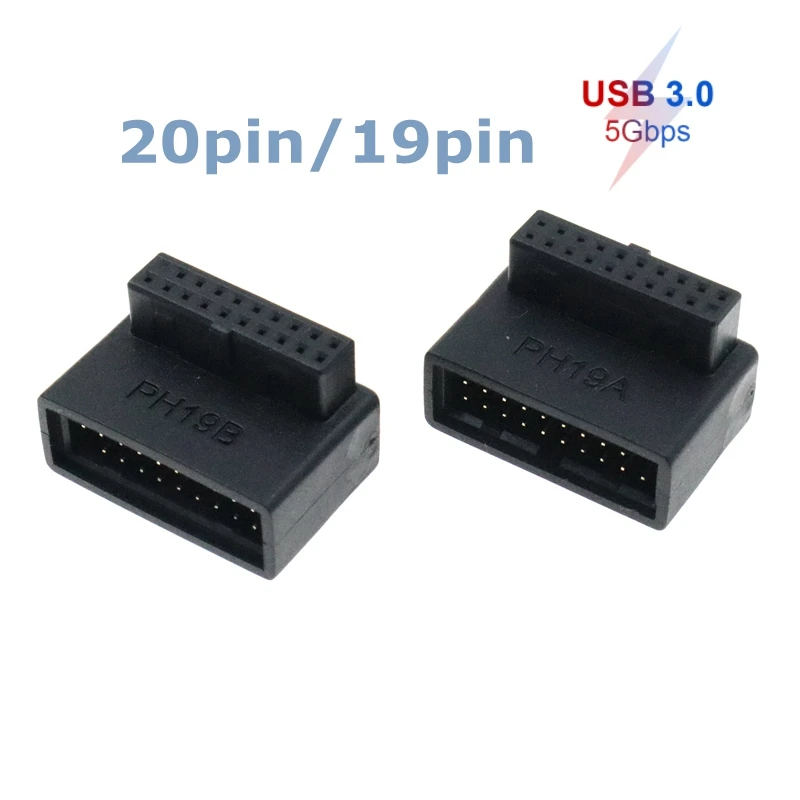 

USB 3.0 20pin Male to Female Extension Adapter Angled 90 Degree for Motherboard Mainboard Connector Socket