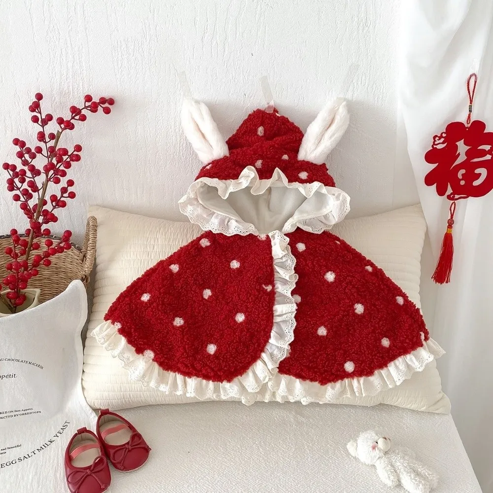 

Прочный теплый детский плащ с капюшоном, флисовая зимняя накидка принцессы для девочек, модное пальто для детей 0-1 года