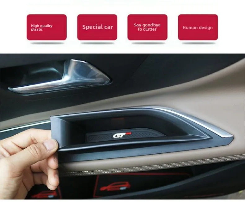 Für Peugeot 3008 GT 2017 2018 2019 2020 2021 ~ 2023 2024 2025 Tür Armlehne Lagerung Box Organizer Aufräumen tablett Innen Zubehör – Detail 2