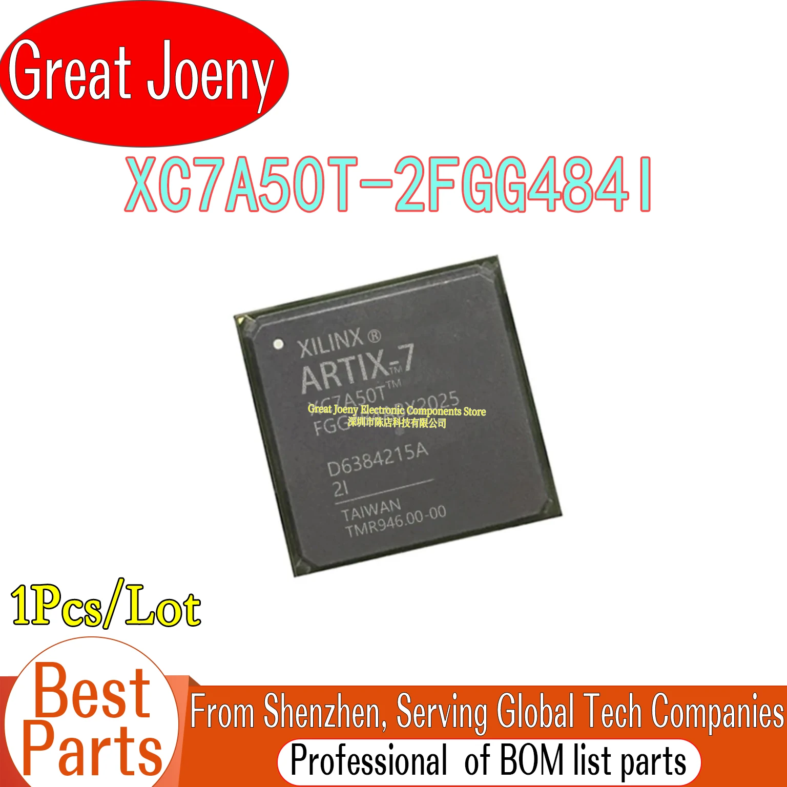 

100% New Original XC7A50T FGG484 XC7A50T-2FGG484I IC Chipset FBGA-484