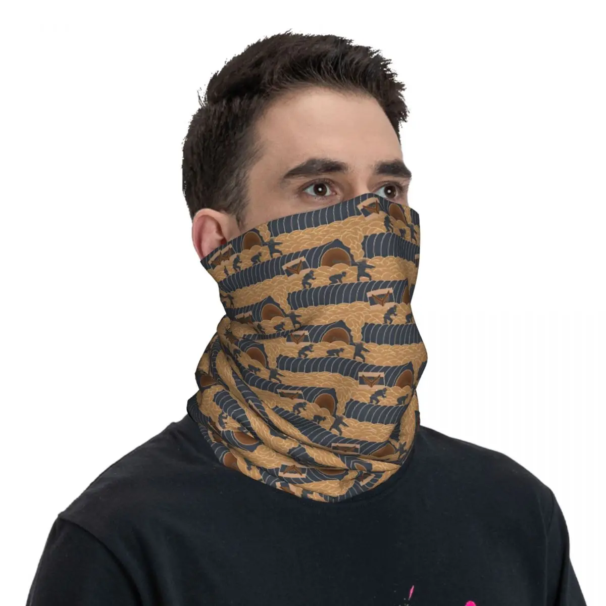 Cool Bandana Neck Cover Printed Motocross D-Dune Wrap Scarf Hiking Unisex Adult Windproof