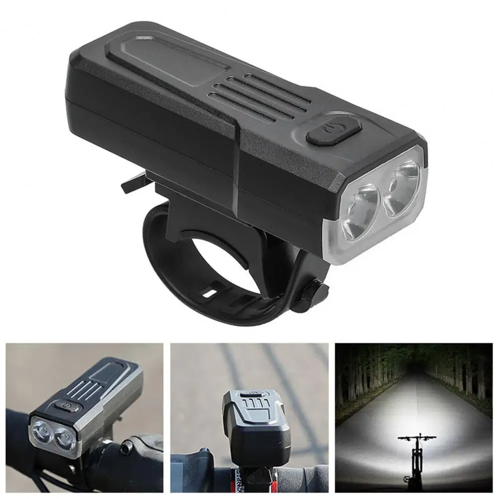 Bicycle Headlight Adjustable Strap Type-C Rechargeable Waterproof Night Riding Road Mountain Bike Front Lamp Mini Flashlight