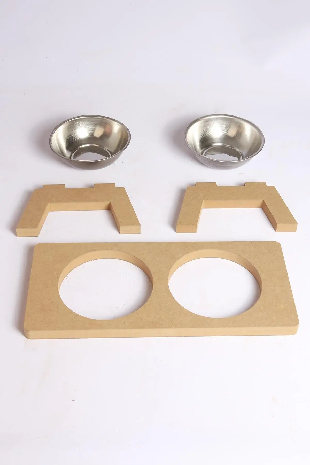 Wooden Cat Food Container Special Design Demountable Dog Food Water Container feeding plate equipment pet accessory interior.