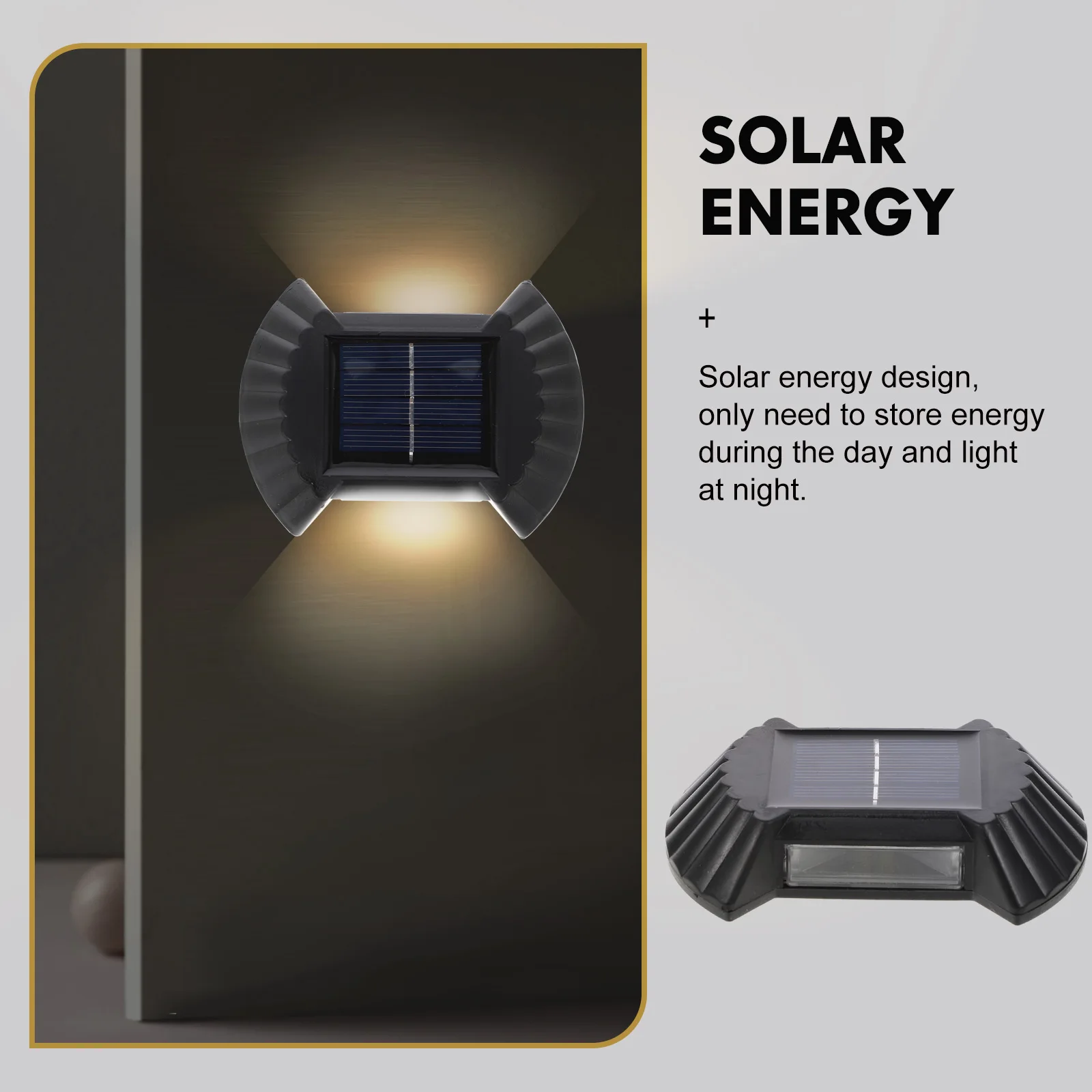 

Solar Wall Outdoor Waterproof ABS PC Continuous Lighting Garden Lamp Garden Lamp Solar Powered Night Atmosphere