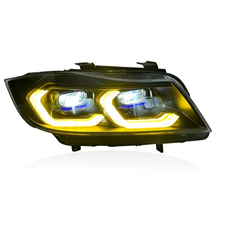 For BMW 3 Series E90 Two-Color LED Headlight Assembly Modification 05-12 Daytime Running Lights 12V