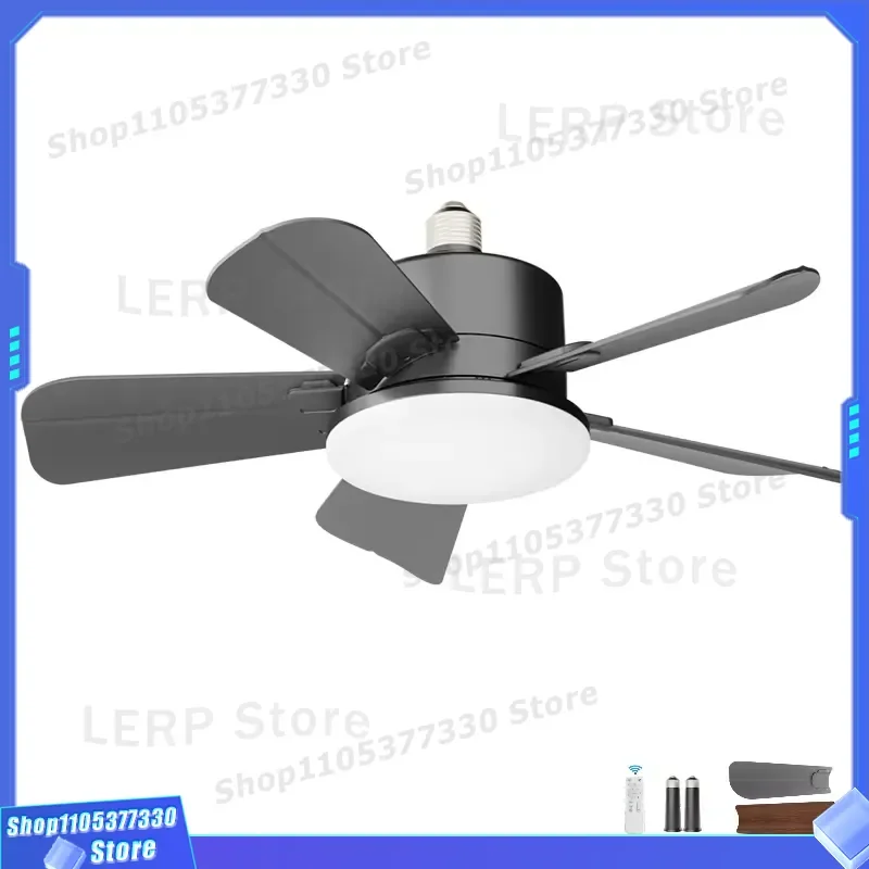 Modern 17 Inch Ceiling Fan With LED Light Quiet DC Motor Remote Control For Bedroom Living Room Home Ventilation Decor 2024