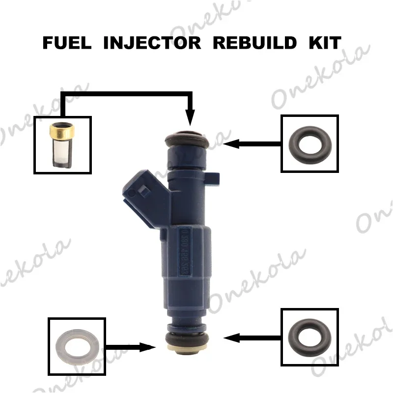 Fuel Injector repair kit Orings Filters for 0280156263 for Chery elegant 473 BYD Geely Panda Hatchback 1.0