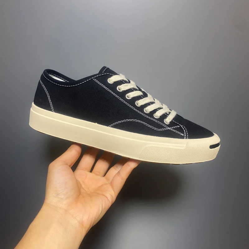 

2026 New Men's Low-Top Canvas oes Breathable Retro Casual Trendy Japanese Sle Slip-On Rubber Sole Flat Heel Pure Color