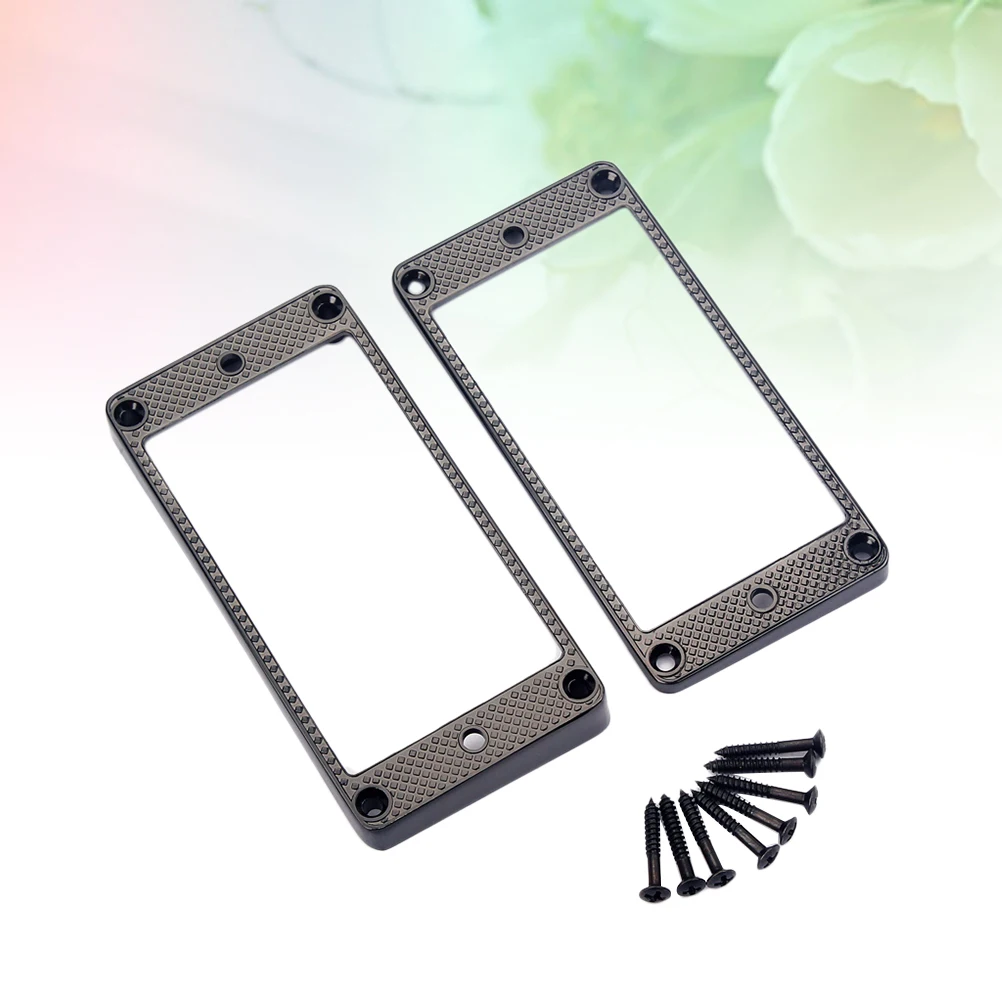 

2Pcs Professional Humbucker Frame Electric Guitar Metal Ring Black Arc Sturdy Durable Beautiful Humbucker Frame