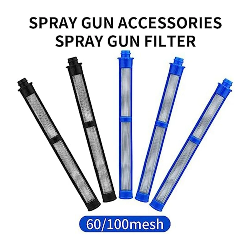 Airless Spraygun Filtros Set Kit, 287033, 100 Malha De Látex, 287032, 60 Mesh, mais pressão, 5 pcs