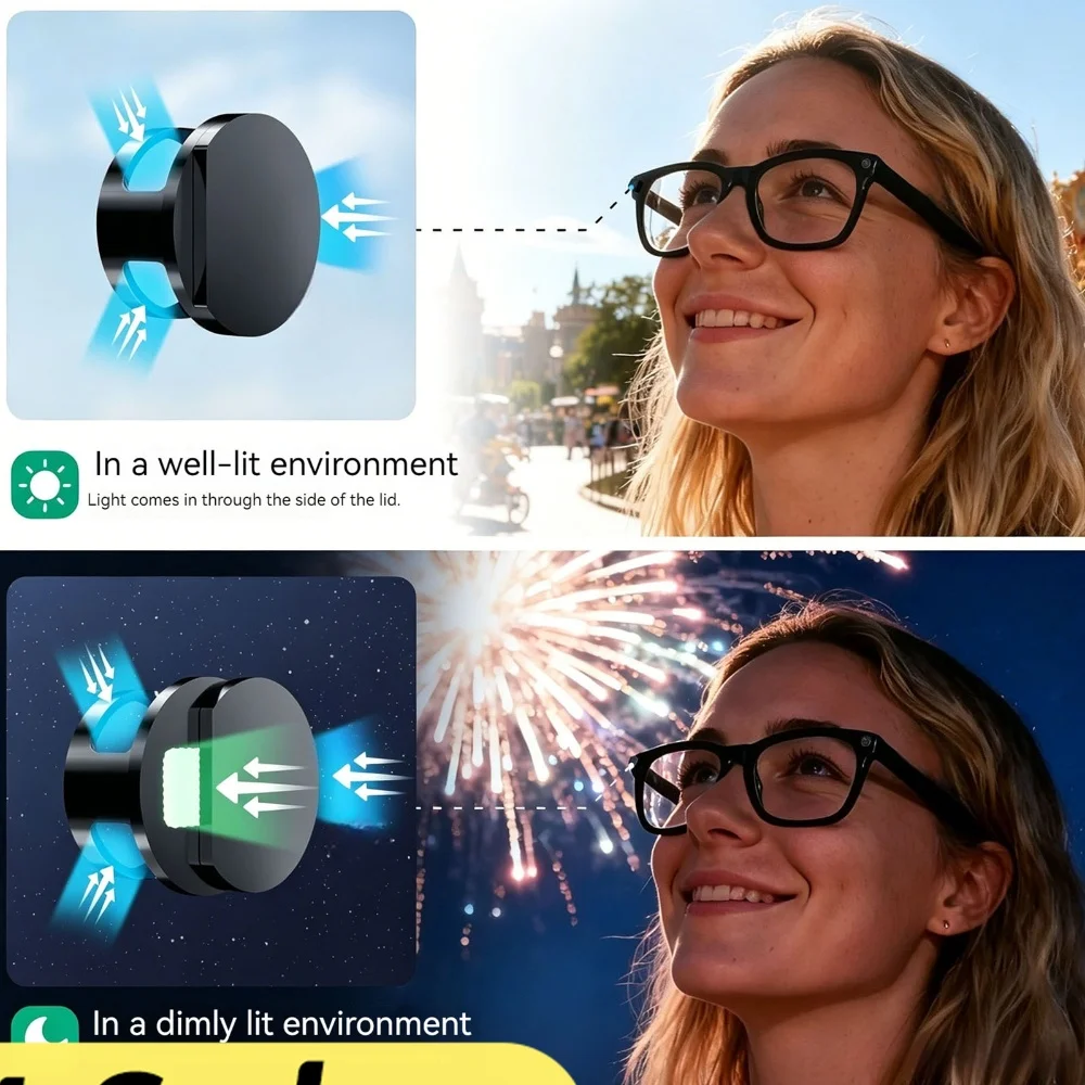2/4/6Pcs LED Light Block Cover for Meta Glasses's Camera Lens Protect Cover for Smart Glasses Accessories Light Dimming Blocker
