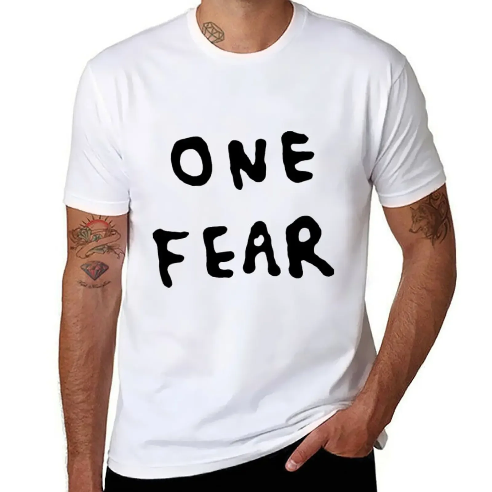 One Fear shirt T-Shirt boys whites summer tops summer top t shirts for men graphic 2024 round neck heavyweight new arrival funny