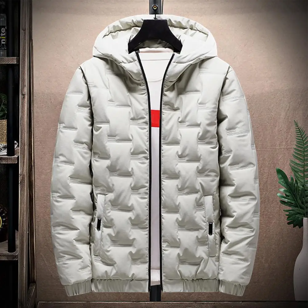 Men Coat Autumn Winter Men Jacket Super Soft Coldproof  Stylish Thicken Elastic Cuff Coat