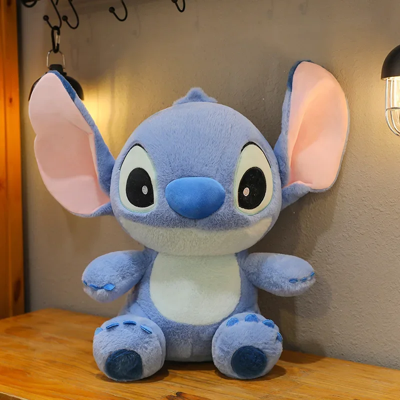 32/80cm Disney Lilo and Stitch Plush Toys Anime Plushie Stich Dolls Kawaii Cartoon Sitting Pillow Stuffed Gift Kids Christmas