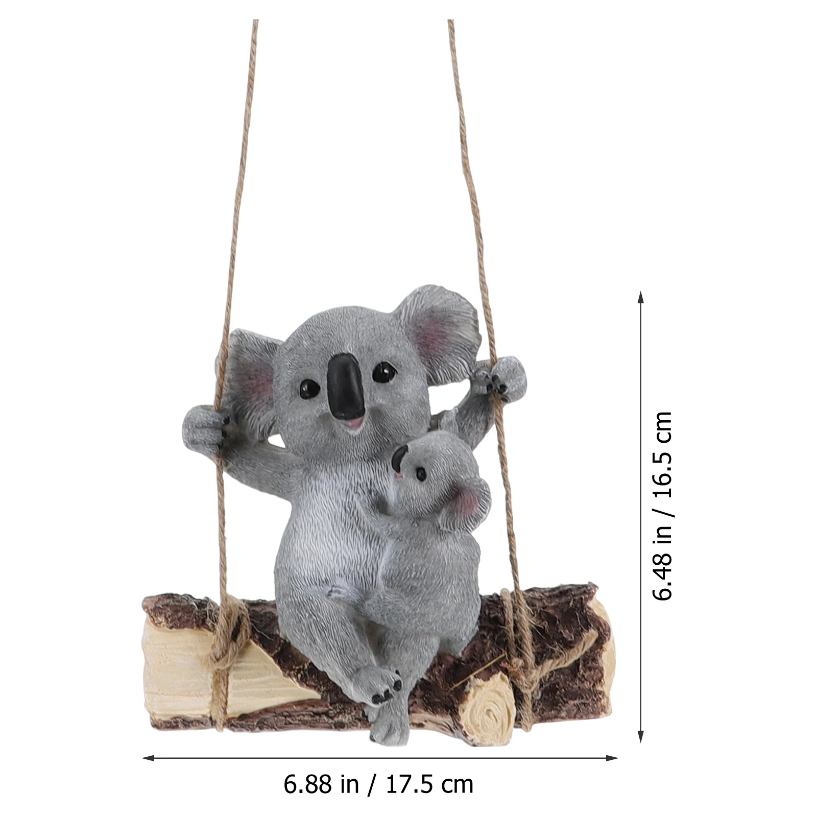 

1Pcs Koala Shaped Decor Resin Garden Yard Landscape Outdoor Ornament Grey Vivid Resin Craft Koala Shaped Decor
