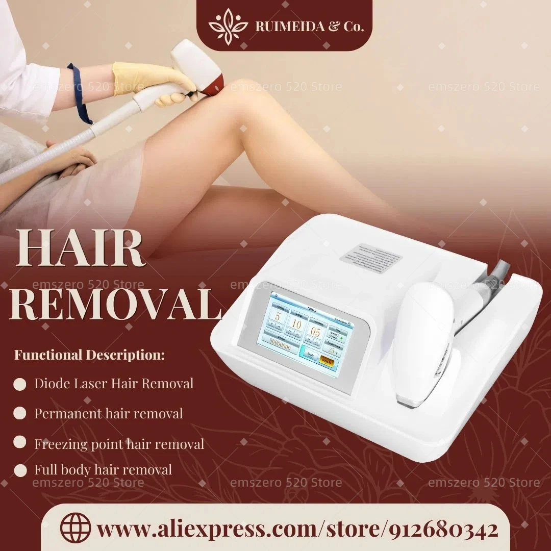 Mini 808nm Diode Laser Hair Removal Device for Personal or Home Use Painless and Effective with Triple Wavelengths